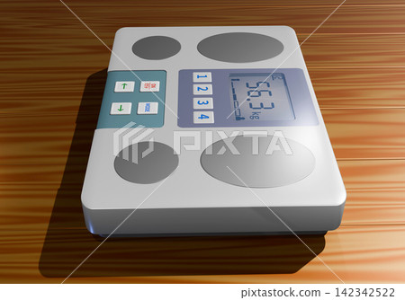 Bathroom scale illustration (digital scale) Bathroom scale illustration (digital scale) 142342522