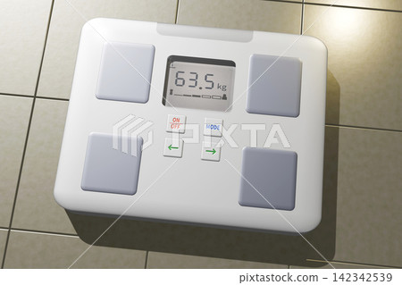 浴室秤插圖(電子秤) 浴室秤插圖(電子秤) 142342539