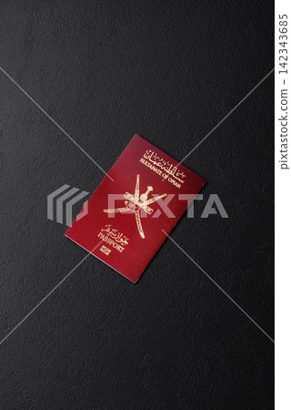 Oman, omani passport for travelling, flying and doing business. Omani document, id Oman, omani passport for travelling, flying and doing business. Omani document, id 142343685