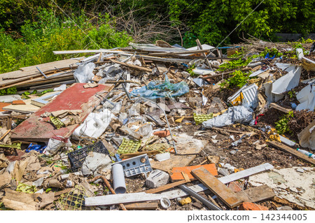 garbage dump in the nature garbage dump in the nature 142344005