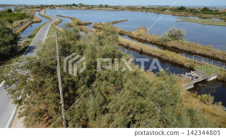 Aerial View of Lio Piccolo Marshlands in the Venice Lagoon Aerial View of Lio Piccolo Marshlands in the Venice Lagoon 142344805