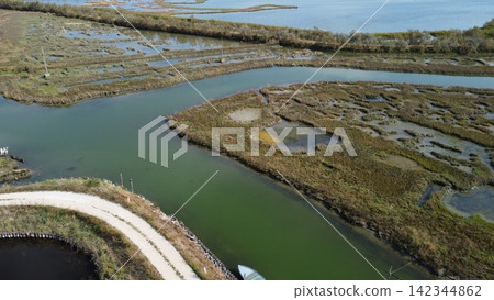 Aerial View of Lio Piccolo Marshlands in the Venice Lagoon Aerial View of Lio Piccolo Marshlands in the Venice Lagoon 142344862