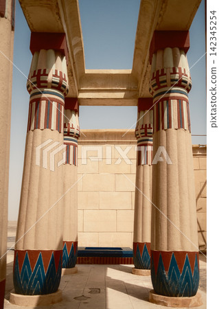 Ancient Egyptian Temple Columns under the sun Ancient Egyptian Temple Columns under the sun 142345254