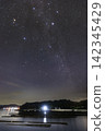 Winter starscape of the Seto Inland Sea: The setting autumn constellations and the winter constellations that follow them. 142345429