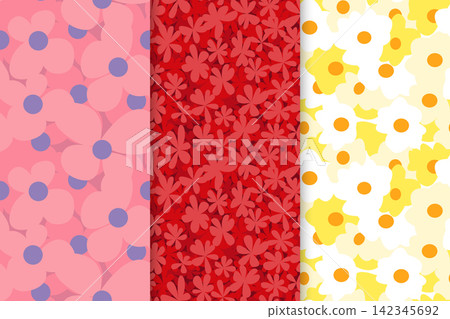 Floral seamless patterns set Floral seamless patterns set 142345692