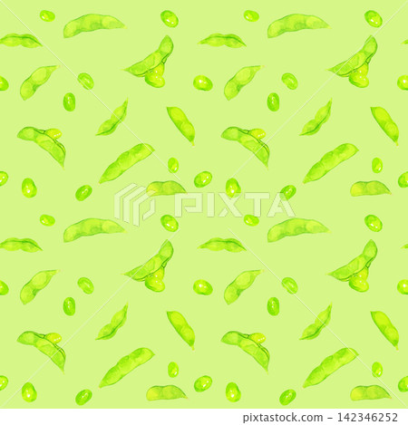 毛豆無縫圖案,手繪水彩插畫背景素材 毛豆無縫圖案,手繪水彩插畫背景素材 142346252