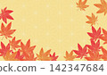16:9 aspect ratio background illustration of falling maple leaves 142347684