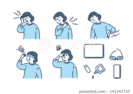 A set of women who look sick A set of women who look sick 142347737
