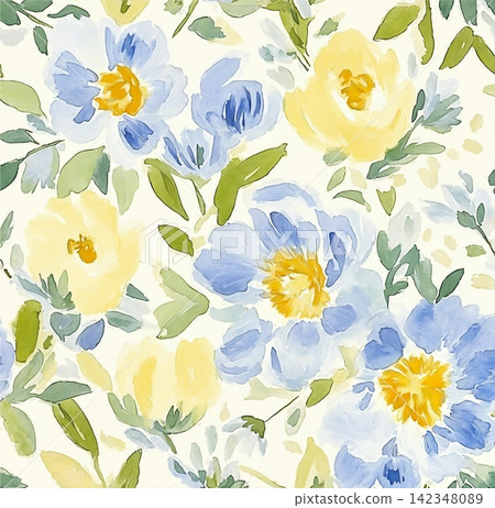 Big set of soft pastel watercolor floral seamless patterns for creative design projects Big set of soft pastel watercolor floral seamless patterns for creative design projects 142348089