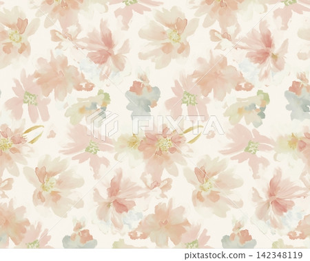 Big set of soft pastel watercolor floral seamless patterns for creative design projects Big set of soft pastel watercolor floral seamless patterns for creative design projects 142348119