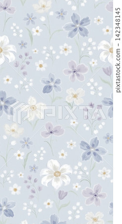 Big set of soft pastel watercolor floral seamless patterns for creative design projects Big set of soft pastel watercolor floral seamless patterns for creative design projects 142348145