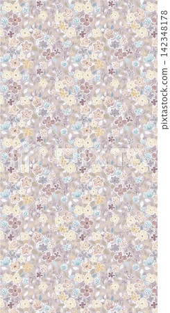 Big set of soft pastel watercolor floral seamless patterns for creative design projects 142348178