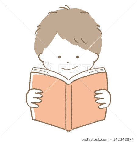 秋日閱讀:一個男孩在讀書 秋日閱讀:一個男孩在讀書 142348874
