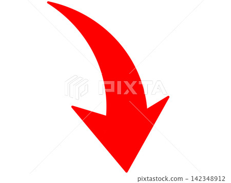 Illustration of a red arrow Illustration of a red arrow 142348912