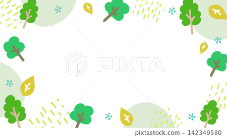Green wooden frame Green wooden frame 142349580