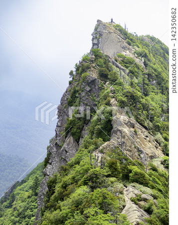 The majestic mountain scenery of Mt. Ishizuchi, perfect for use as a background in flyers and advertisements. The majestic mountain scenery of Mt. Ishizuchi, perfect for use as a background in flyers and advertisements. 142350682