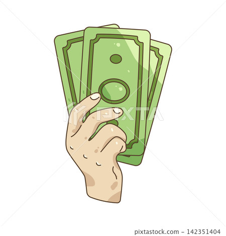 Illustration of cash Illustration of cash 142351404