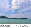 Summer blue sky, crystal-clear sea, and resort scenery. 142352078