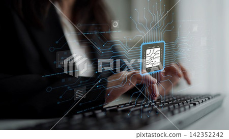 AI Brain Processing Data with Generative Artificial Intelligence Concept Muxer AI Brain Processing Data with Generative Artificial Intelligence Concept Muxer 142352242