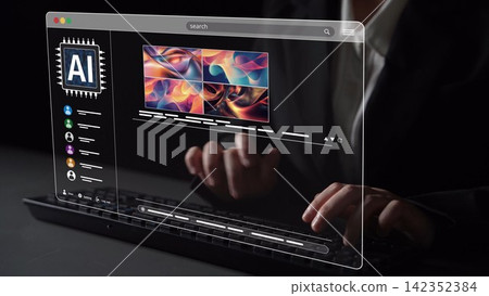 AI Image Generator Platform Interface with Colorful Art Thumbnails Muxer AI Image Generator Platform Interface with Colorful Art Thumbnails Muxer 142352384