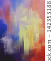 Oil painting-style abstract background material usable for interior and graphic design. 142353188