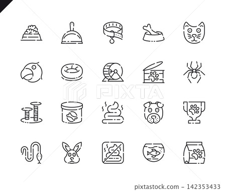 Simple Set Pen and Animal Line Icons for Website and Mobile Apps. Simple Set Pen and Animal Line Icons for Website and Mobile Apps. 142353433