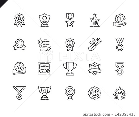 Simple Set Awards Line Icons for Website and Mobile Apps. Simple Set Awards Line Icons for Website and Mobile Apps. 142353435