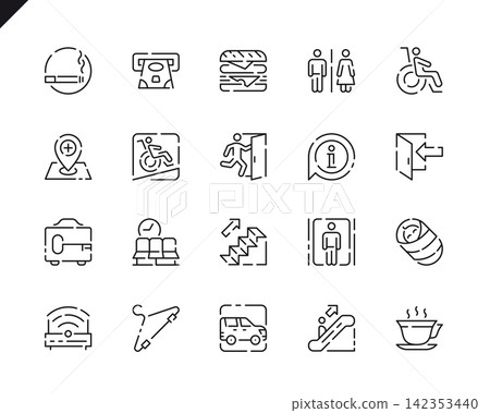 Simple Set Public Navigation Line Icons for Website and Mobile Apps. Simple Set Public Navigation Line Icons for Website and Mobile Apps. 142353440