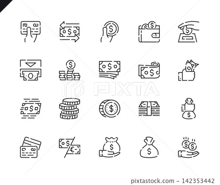 Simple Set Money Line Icons for Website and Mobile Apps. Simple Set Money Line Icons for Website and Mobile Apps. 142353442