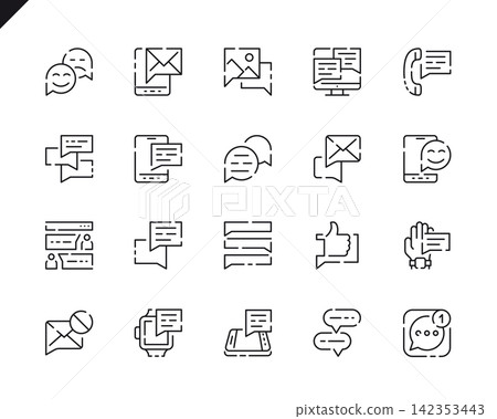 Simple Set Message Line Icons for Website and Mobile Apps. Simple Set Message Line Icons for Website and Mobile Apps. 142353443
