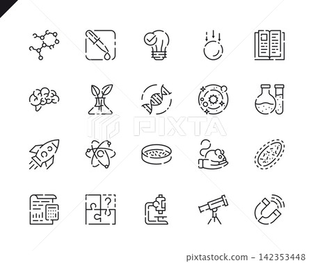 Simple Set Science Line Icons for Website and Mobile Apps. Simple Set Science Line Icons for Website and Mobile Apps. 142353448