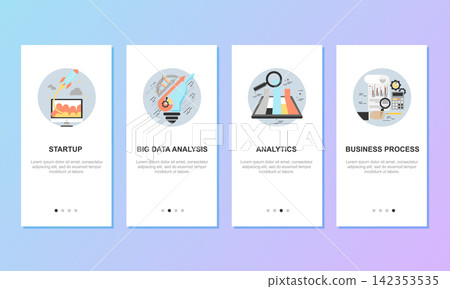 Onboarding screens for mobile app templates concept. Vector illustration. Onboarding screens for mobile app templates concept. Vector illustration. 142353535