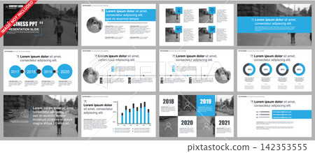 Business powerpoint presentation slides templates from infographic elements. Business powerpoint presentation slides templates from infographic elements. 142353555