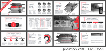 Business powerpoint presentation slides templates from infographic elements. Business powerpoint presentation slides templates from infographic elements. 142353558