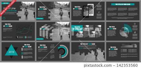 Business powerpoint presentation slides templates from infographic elements. 142353560