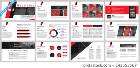 Business powerpoint presentation slides templates from infographic elements. Business powerpoint presentation slides templates from infographic elements. 142353567