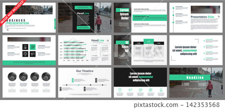 Business powerpoint presentation slides templates from infographic elements. Business powerpoint presentation slides templates from infographic elements. 142353568