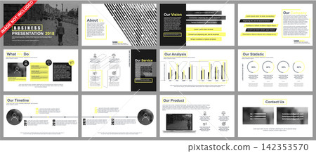 Business powerpoint presentation slides templates from infographic elements. Business powerpoint presentation slides templates from infographic elements. 142353570