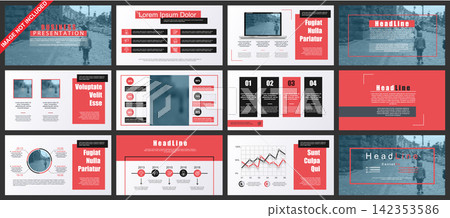 Business powerpoint presentation slides templates from infographic elements. Business powerpoint presentation slides templates from infographic elements. 142353586