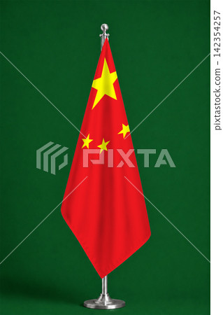 3D Flag on ceremonial flag 3D Flag on ceremonial flag 142354257