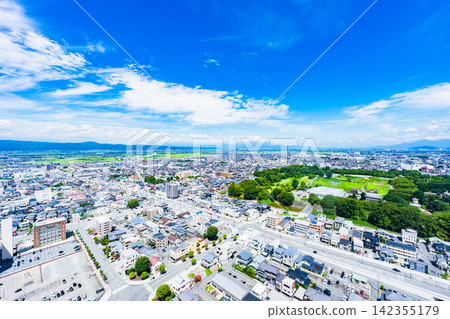 山形市和山形城 [山形縣山形市鳥瞰圖] 142355179