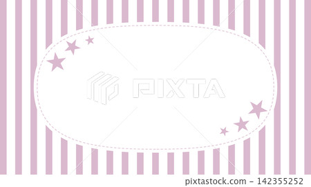 Cute lavender purple vertical striped oval frame template with stars and copy space Cute lavender purple vertical striped oval frame template with stars and copy space 142355252