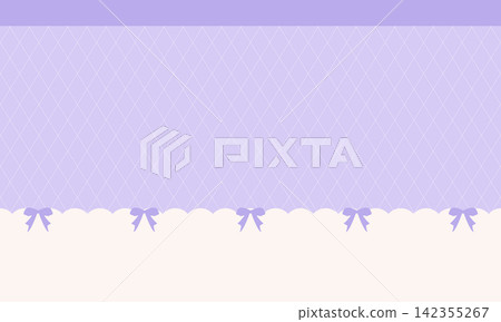 Cute pastel purple diamond grid frame template with ribbon bows and scalloped border Cute pastel purple diamond grid frame template with ribbon bows and scalloped border 142355267