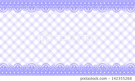 Cute pastel purple lace frame template with stars and diagonal gingham background Cute pastel purple lace frame template with stars and diagonal gingham background 142355268
