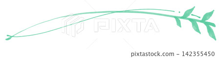 Watercolor line art with plants and dashed lines 3 Watercolor line art with plants and dashed lines 3 142355450