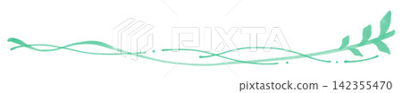 Watercolor line art with plants and dashed lines 6 Watercolor line art with plants and dashed lines 6 142355470