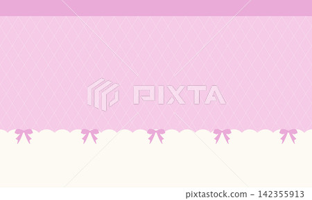 Cute pastel pink diamond grid frame template with ribbon bows and scalloped border Cute pastel pink diamond grid frame template with ribbon bows and scalloped border 142355913