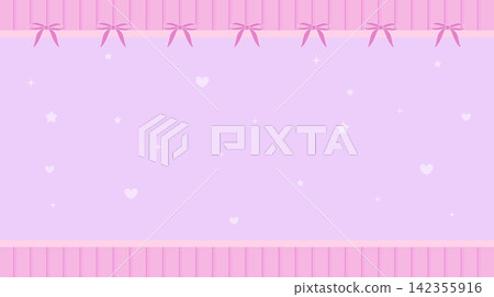 Cute pastel pink ribbon bow frame template with stars and sparkles. Cute pastel pink ribbon bow frame template with stars and sparkles. 142355916
