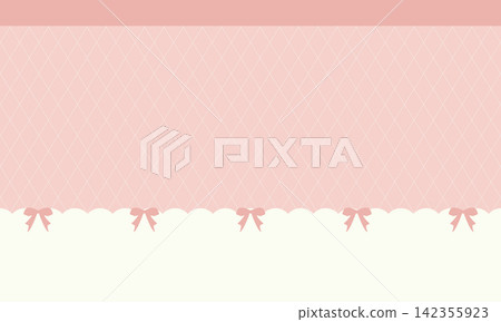 Cute pastel red diamond grid frame template with ribbon bows and scalloped border. Cute pastel red diamond grid frame template with ribbon bows and scalloped border. 142355923