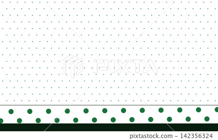 Dark green dot grid background with polka dot bottom border and copy space 142356324